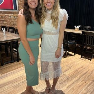 Vici lace white dress